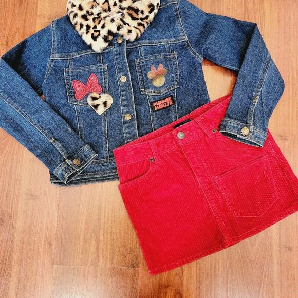 DISNEY MINNIE JEAN JACKET/RALPH LAUREN RED RIBBED SKIRT GIRLS SIZE 7/8 SEE TAGS - Picture 16 of 16